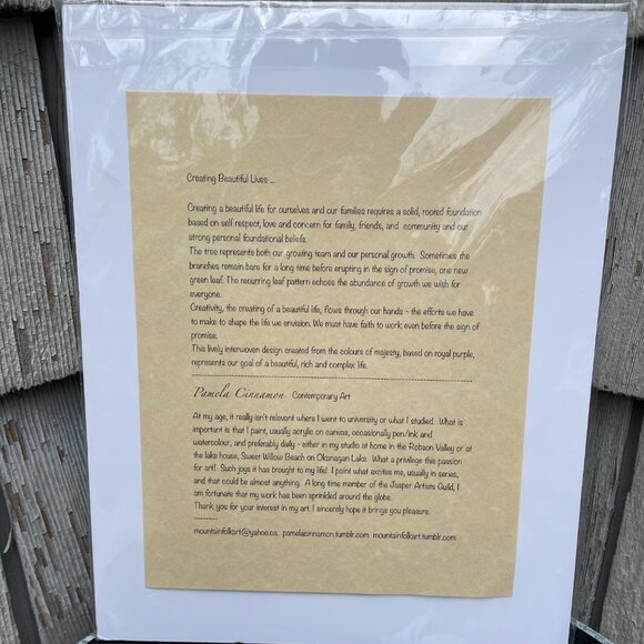 Pamela Cinnamon Contemporary Art Print Creating Beautiful Lives Tree of Life New - Picture 5 of 5